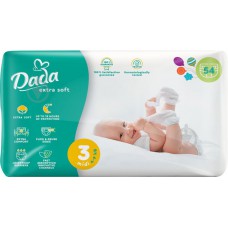 Подгузники детские Dada Extra Soft, размер 3, вес 4-9 кг, 54 