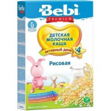 Каша Bebi Premium молочная Рисовая с 4 месяцев 250г