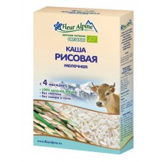 Каша Fleur Alpine Organic молочная рисовая, 200гр 